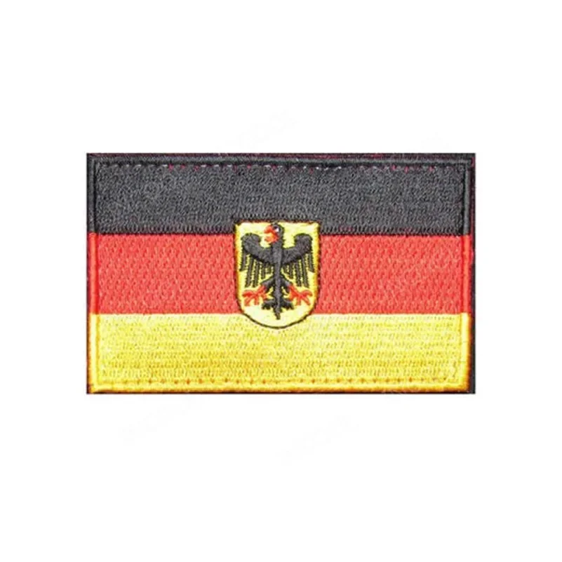 Deutschland-Flagge, bestickt, DEU, reflektierender Infrarot-IR-Patch, Deutschland, deutsches Armband, PVC-Gummi-Abzeichen, Applikationen für Mütze, Rucksack