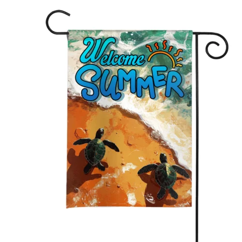 Turtle Summer Beach Flag, Beach Turtle Lovers Flag, Welcome Summer Garden Flag GGP FFL EEN AAL HHM WZZ yyi