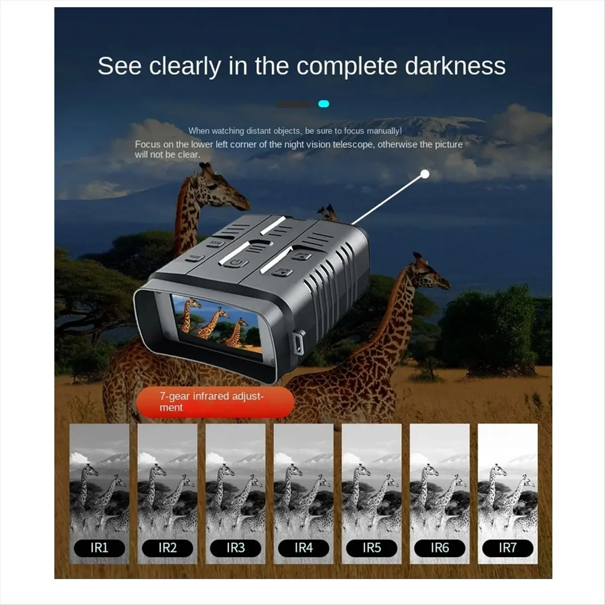 【~ New N07R】R19 Digital Night Vision Binoculars 4K 1080P Infrared Night Vision Goggle Recorder 300m for Outdoor Hunting Camping