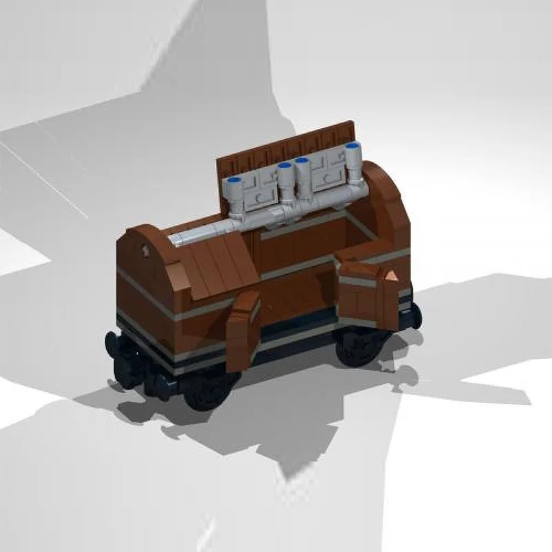 ตัวต่อรถเมืองแบบโมเดล MOC รถกอนโดลา 4 ล้อ มีฝาปิด แบบประกอบได้ เทคโนโลยีโมดูลาร์ ของขวัญวันหยุดสำหรับเด็ก ชุดของเล่นประกอบ