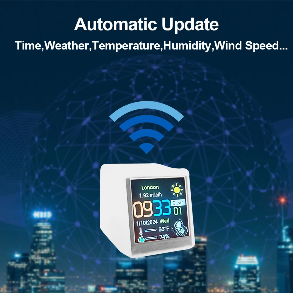 Weather Station Multifunction Alarm Clock Thermometer Hygrometer LCD Digital Thermometer Table Ornaments