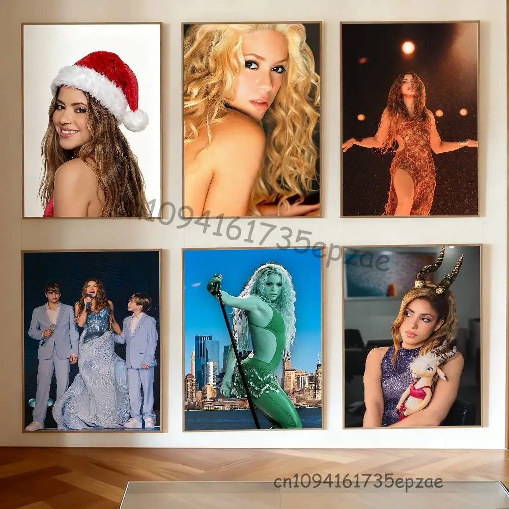 

S-Shakira Poster Waterproof HD Wall Art Decal Self-Adhesive Aesthetic Decor For Home Living