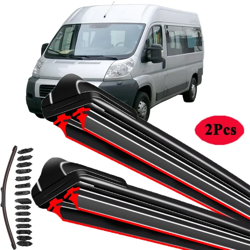

For FIAT Ducato Autobus Van 250 290 2006 2008 2010 2014 2015 2016 2017 2018 2019 2022 26"+22" Car DoubleRubber Windshield Wiper
