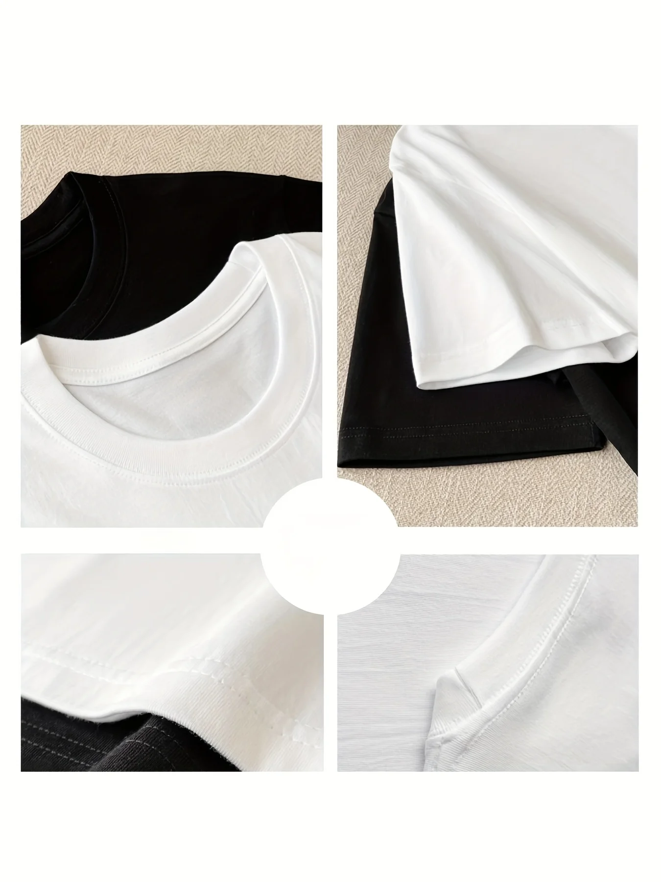 تي شيرت أسود أبيض ووردي ريترو 80s Pop Art Santa Claus مع طباعة شعار THUG LIFE - 100% بأكمام قصيرة قابلة للتنفس Casu #3