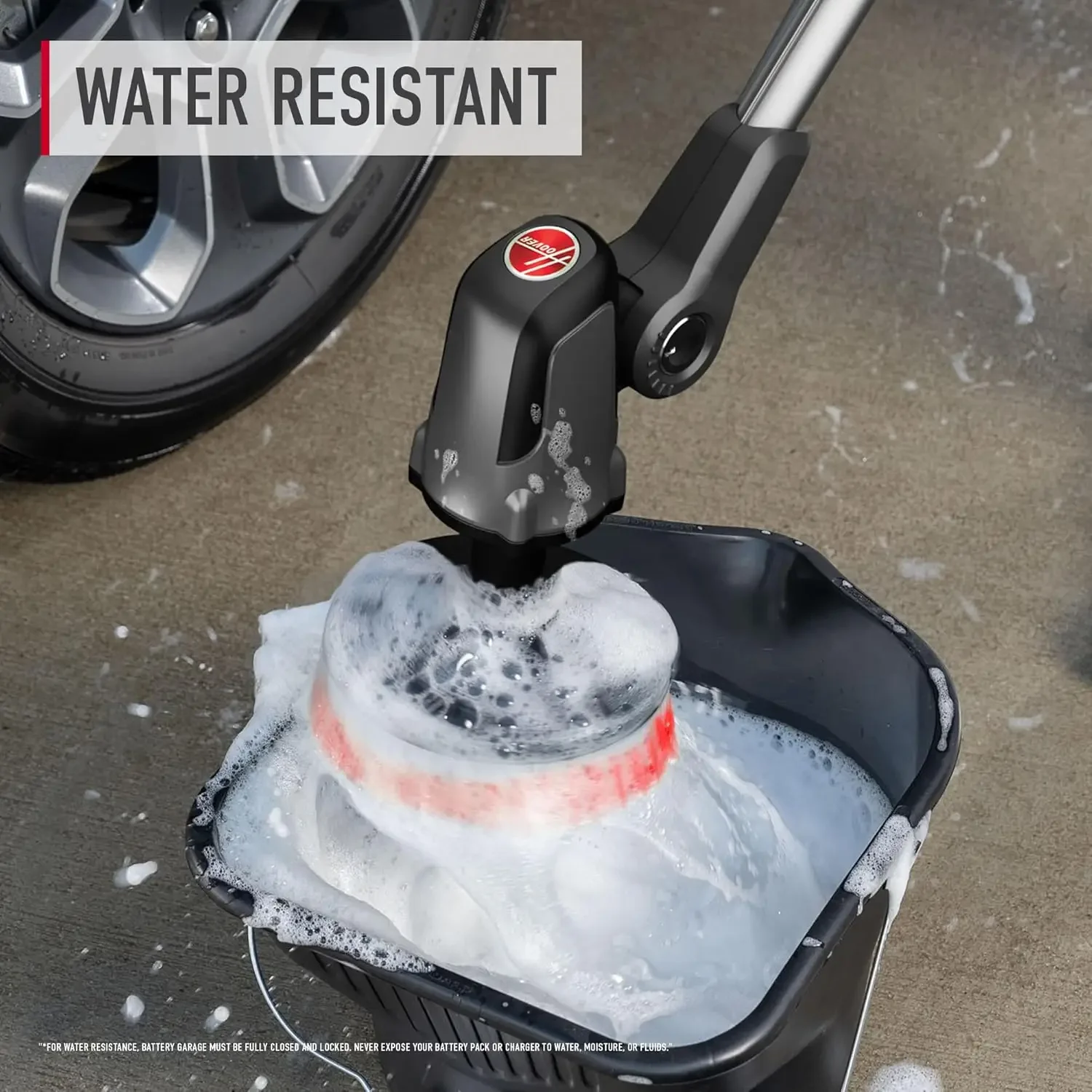 ONEPWR Cordless Telescoping Scrubber Water Resistant Power Cleaning Brush for Home and Outdoors, BH51000V, Silver