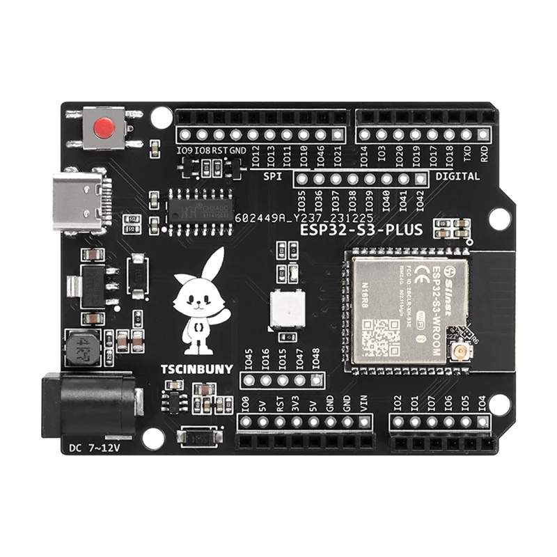 Placa de desarrollo A45F-TSCINBUNY ESP32 S3 PLUS para Arduino IDE/Micropython, Kit de Robot inteligente programable, accesorios de componentes Pa