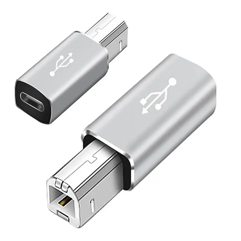 USB 타입 C-USB B 어댑터 암-수 커넥터, 스캐너 프린터 데이터 전송 MIDI 변환기, 일렉트릭 피아노 오르간용