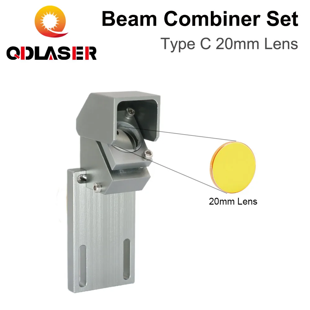 

QDLASER Beam Combiner Set Combiner Mount + Beam Combiner (20mm)+Red Pointer for CO2 Laser Engraving Machine