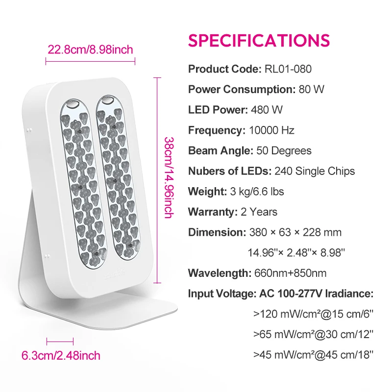 Four Color Infrared Best Red Light Therapy Panel  For Skin- Health Infrared Light Therapy Recovery