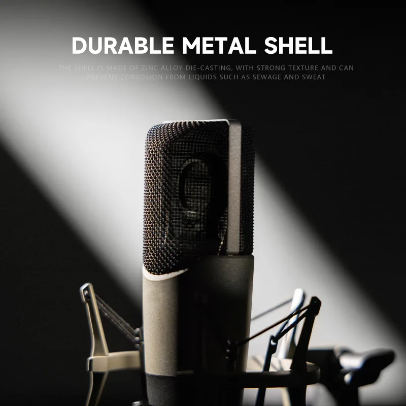 ميكروفون مكثف XLR 48 فولت مع كابل XLR 2 متر لتسجيل الاستوديو وبث البث للتدريس والمشروعات #4