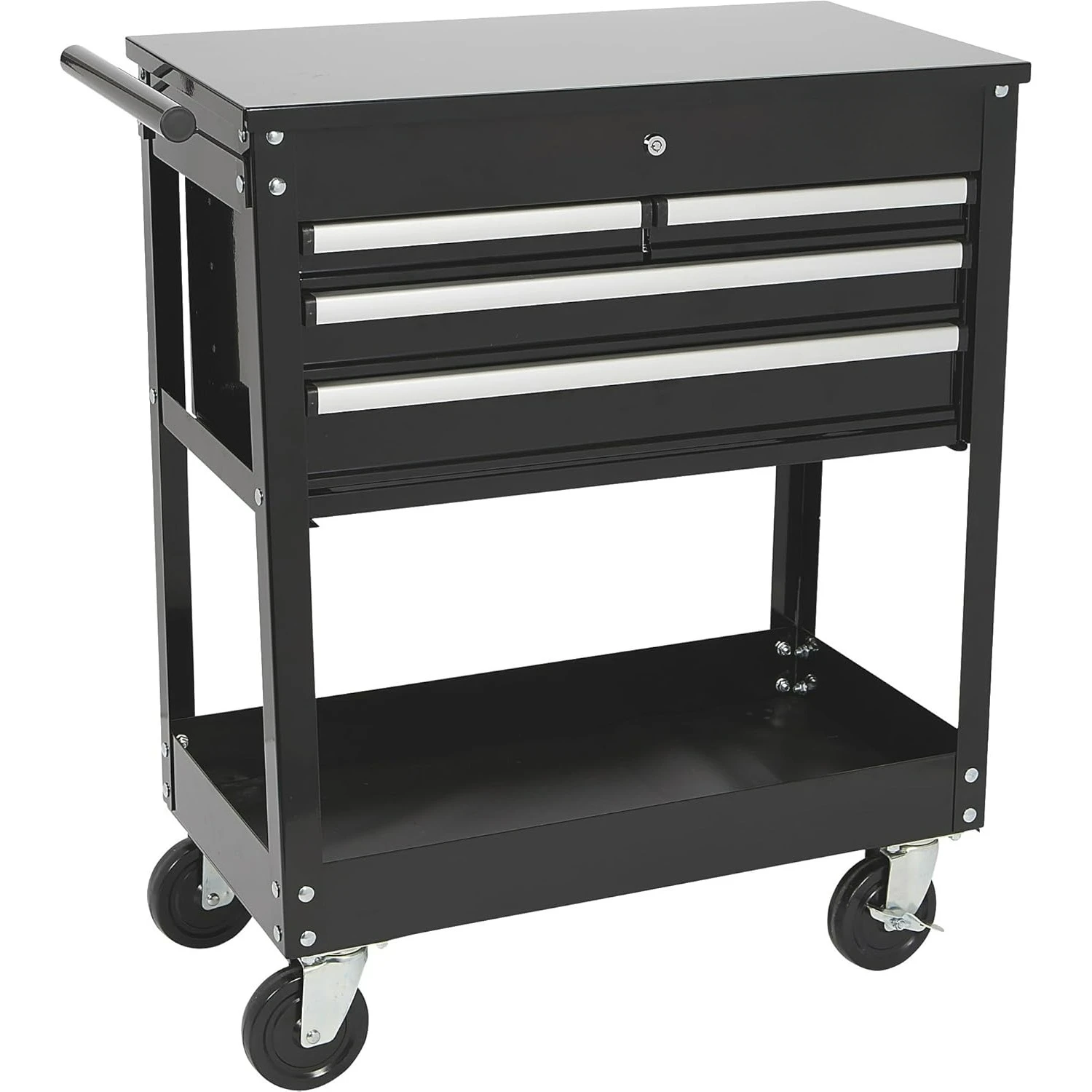 

30in. 4-Drawer Tool Cart - 33-7/8in.L x 17-5/8in.W x 39-1/8in.H, 500-Lb. Capacity