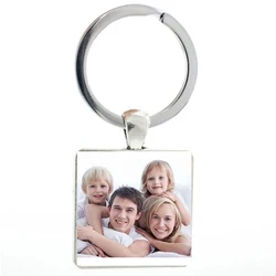 Square Pendant Photo Custom Fashion Keychain DIY Photo Private Custom Photo