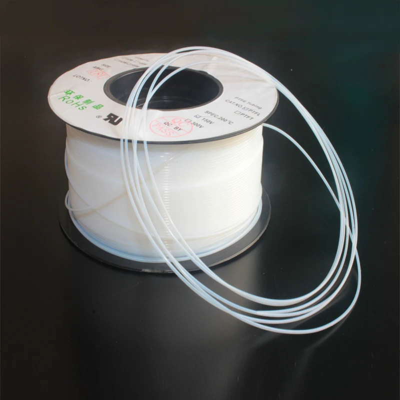 1-5M PTFE Tube ID 0.3 0.8 1 1.2 1.5 1.6 1.8 2 2.5 3mm Filament High Temperature Corrosion Resistance 3d Printer Part Pipe J-head