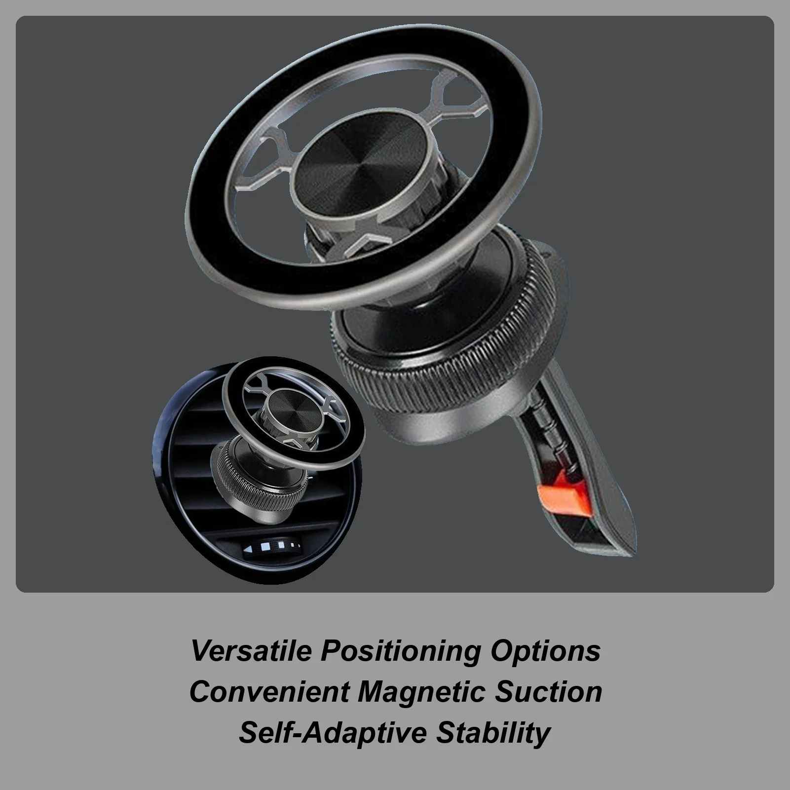 

Magnetic Vacuum Car Phone Holder Zinc Alloy Car Dash Phone Mount Multifunctional Car Phone Vent Automobile Cradles