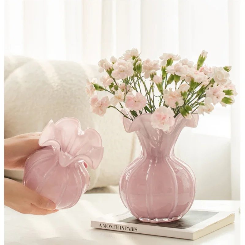 

Glass Vase Light Luxury Decoration, Living Room Flower Arrangement, Advanced Sense | Colored Glass