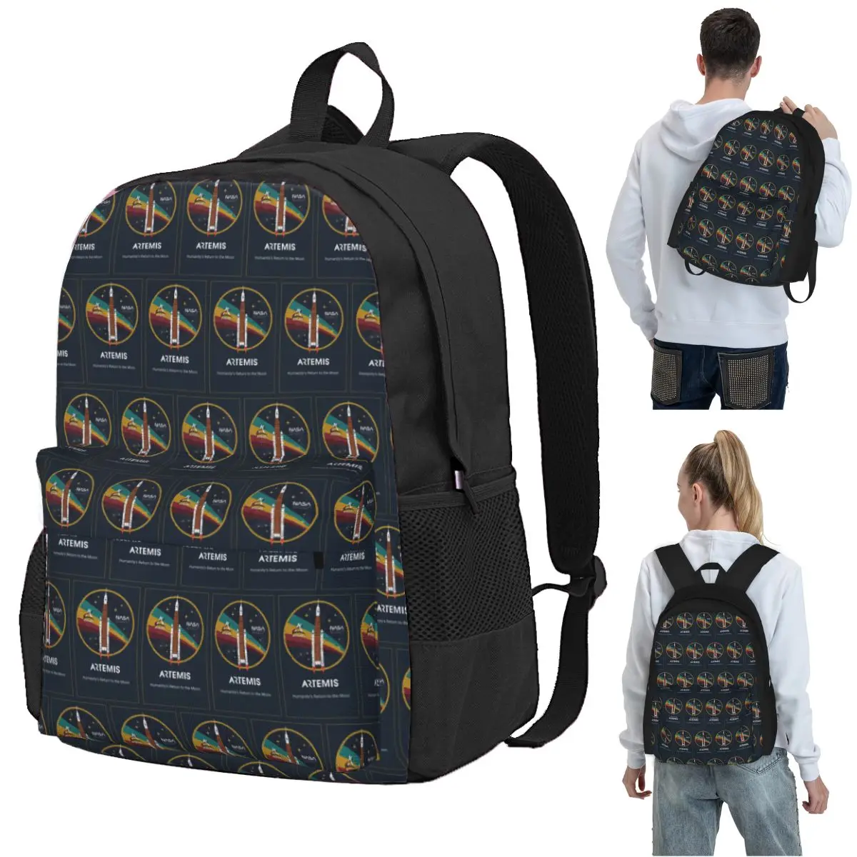 Artemis Emblem Backpack Student BookBag Children School Bag Computer Shoulder Bags for Boys Girls