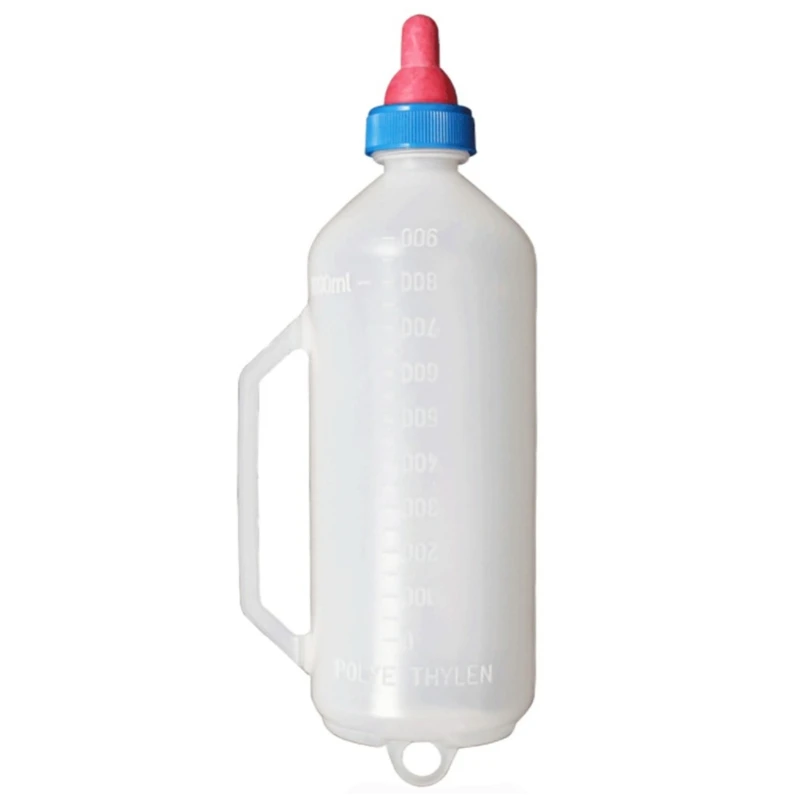 1L Lamb Nursing Bottle Feeding Goat Milk Bottle with Handle Plastic Durable