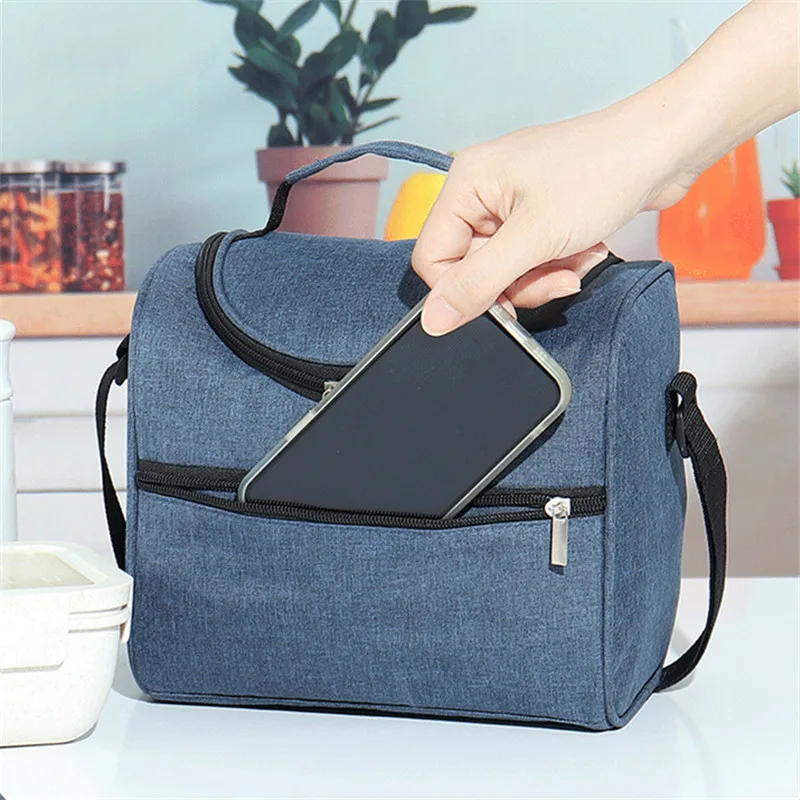 Flower Thermal Lunch Bag Insulated Shoulder Bags Waterproof Food Storage Dinner Organizer Portable for Woman