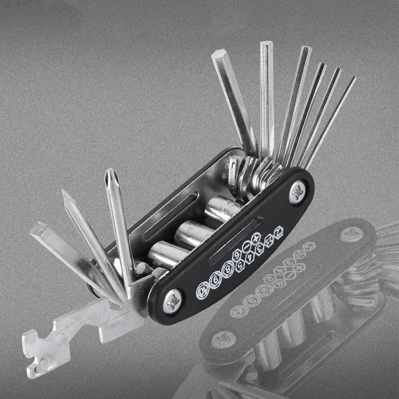 16 in 1 Multifunction Bicycle Repair Tools Kit Hex Spoke Cycling Screwdriver Tool MTB Mountain Cycling Bike Repair Tool