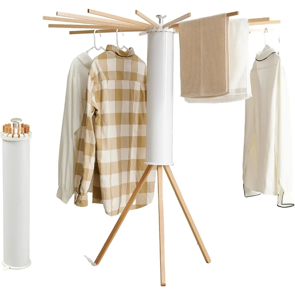 

Portable Tripod Clothes Drying Rack, 16 Rods for Indoor Outdoor Use, Foldable Laundry Hanger