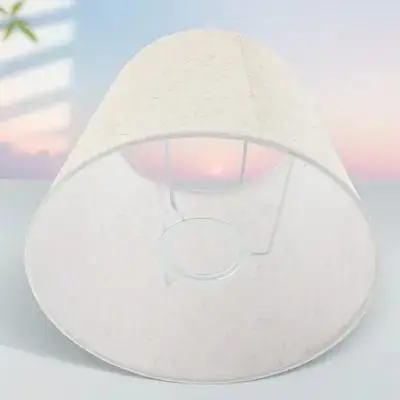 

Linen Lampshade for Table Lamp Desk Lamp Living Room Bedroom E27 Socket Warm Light Diffuser Dust Proof Simple Style Decorative