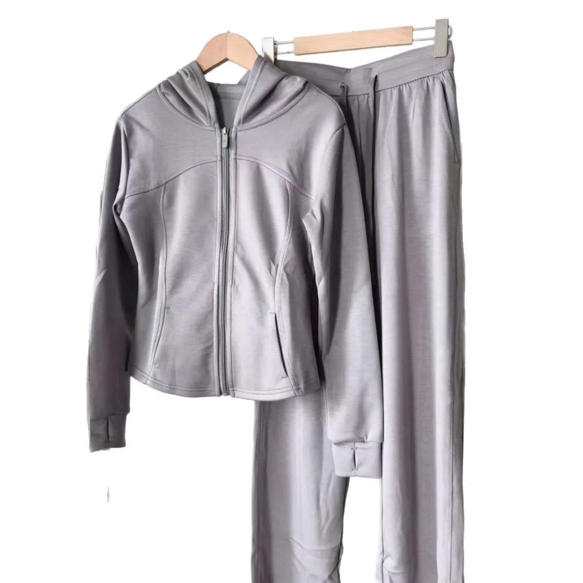 لولو ملابس رياضية سليم صالح المرأة طقم هوديي غير رسمي الجيل الثاني 2025 الخريف نمط جديد أبلى خصر صغير عصري