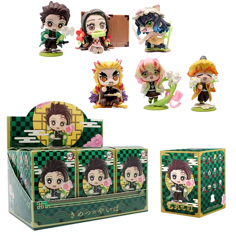 

2027 Фигурка Танджиро Камадо и Незуко из аниме «Истребитель демонов», коллекционная статуэтка в закрытой коробке, креативный персонализированный сувенир, подарочная коробка-сюрприз