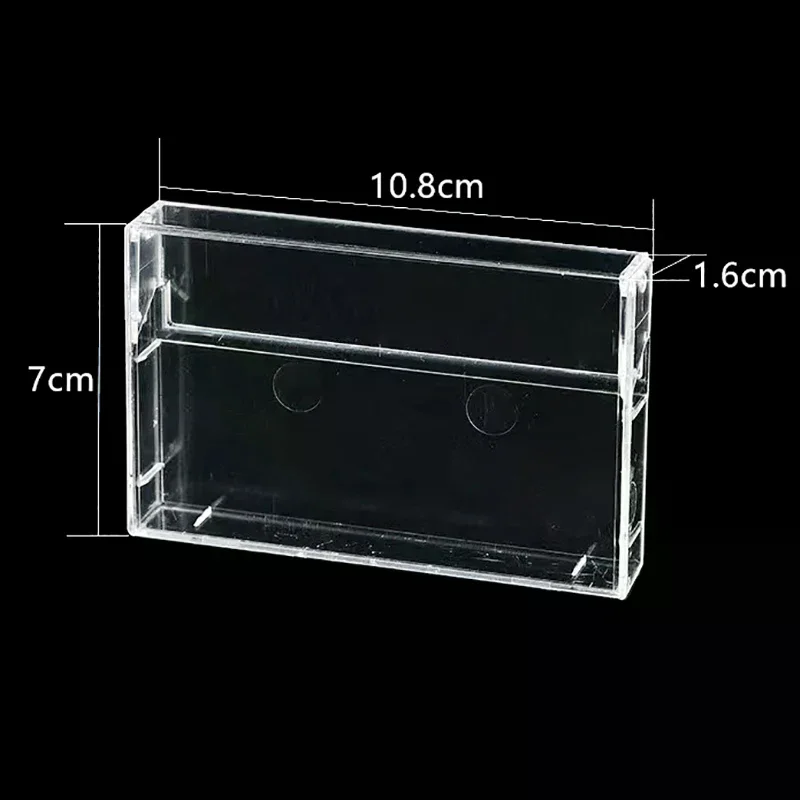 1Pc Cassette Tape Transparent Storage Box Audio Magnetic Recording Blank Tape Case Dustproof Box