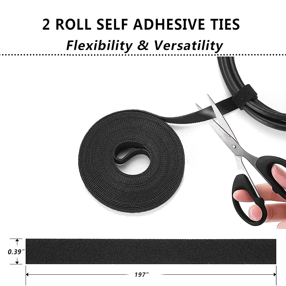 152 Pcs Cable Management Cord Organizer Kit, Include Self Adhesive Cable Organizer Clips, Cable Sleeves Management Clips