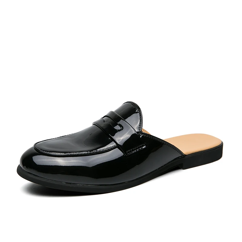 Men's Pointed Toe Backless Loafers, Comfortable Slip-On Casual Business Dress Shoes for Daily Wear