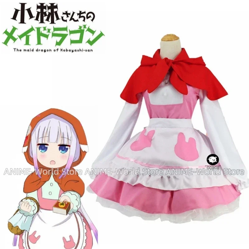 Miss Kobayashi's Dragon Maid Kamui Kanna Hood Lolita Cute Dress Uniform Outfits Anime Cosplay Costumes