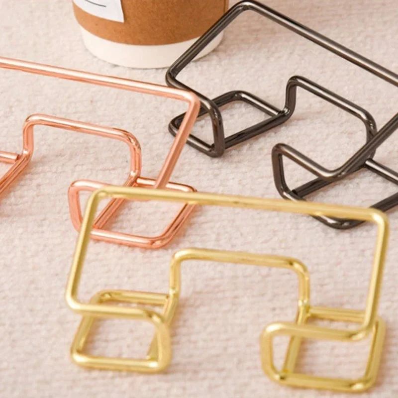 1PCS Business Card Holder Desk Bracket Office Gift Display Cards Organizer Stylish Business Card Holder for Desktop
