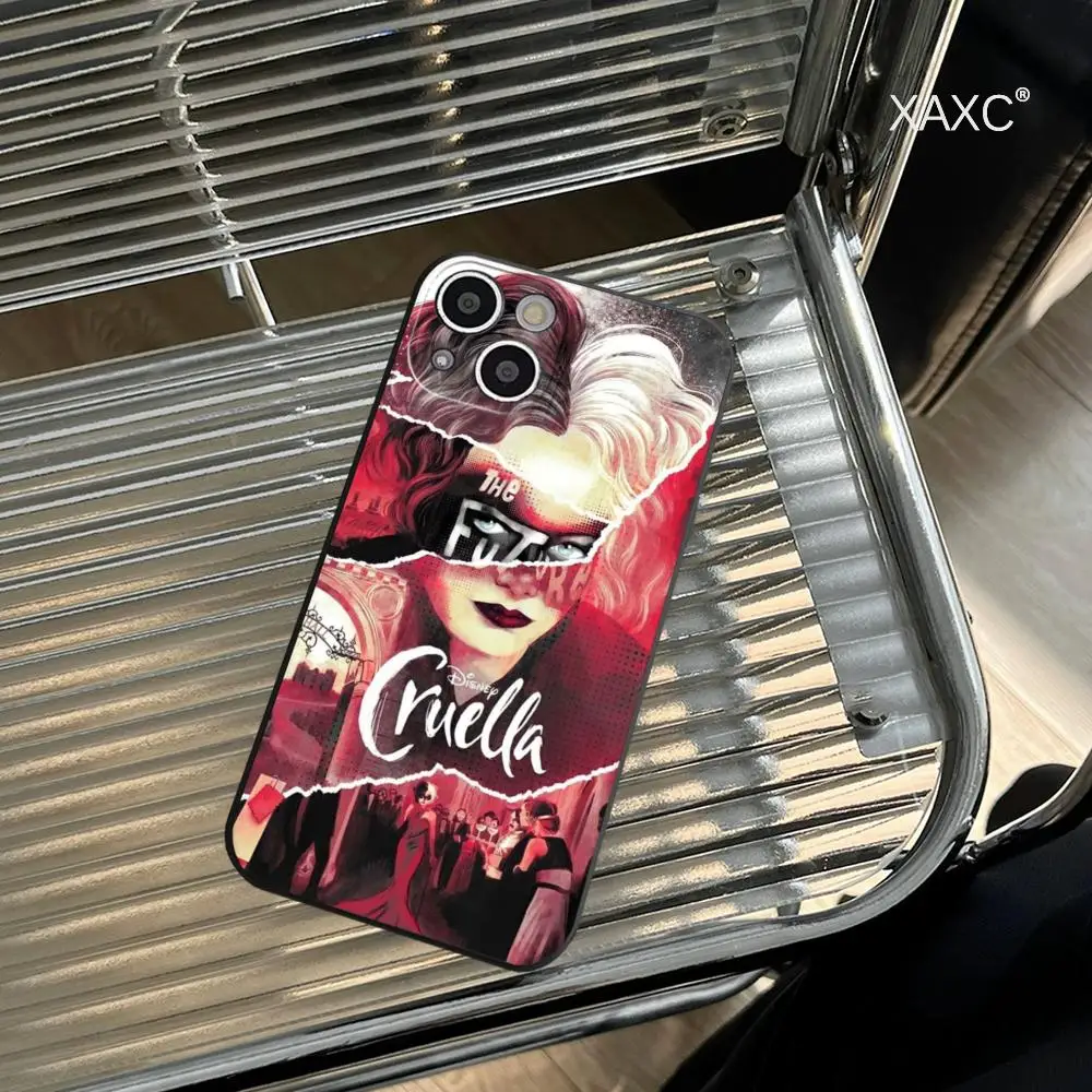 Disney's Cruella Phone Case FOR IPhone 15promax 14 11 12 Pro 8 7 15 Plus 13 Pro MAX XR XS MINI Cruella Black Soft Covers