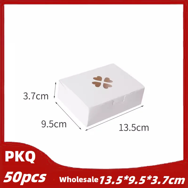 50pcs, White Color , Heart Pattern Customizable Disposable Paper Box for Fried Chicken and Rice