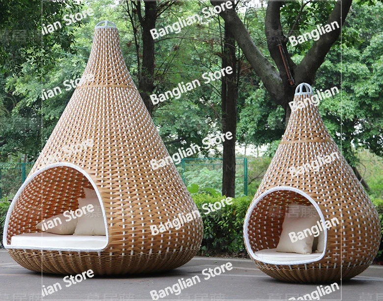 Round Leisure Swing Round Bed, Lying in Bed, Outdoor Lounge Chair, Courtyard Swimming Pool, Leisure