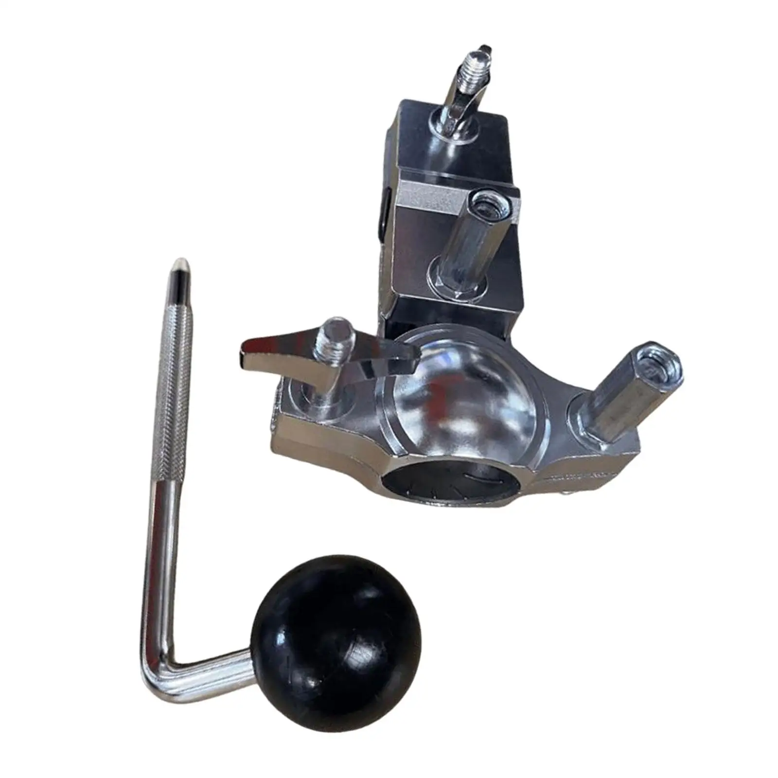 L Rod Ball Drum Accessory Replacements Easy to Install Practical Percussion Drum Set Single Tom Holder Stand with Cowbells Clamp