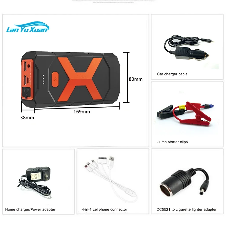 

Best Battery Car Jump Starter 20000Mah Booster Portable Power Bank Jumper for 12V Vehicles