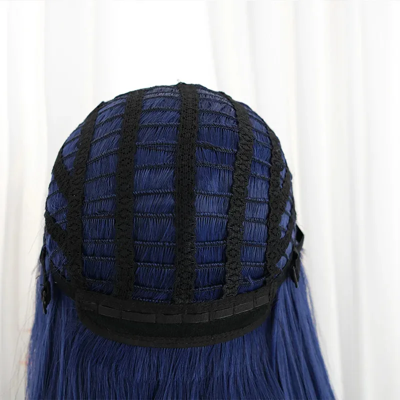 Rolecos jogo lol mitmaker nami peruca cosplay 75cm cor misturada perucas femininas resistente ao calor cabelo sintético