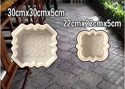 30x30x5cm and 22*22*5cm Courtyard villa floor tile paving brick combined non-slip color brick floor tile carving mold