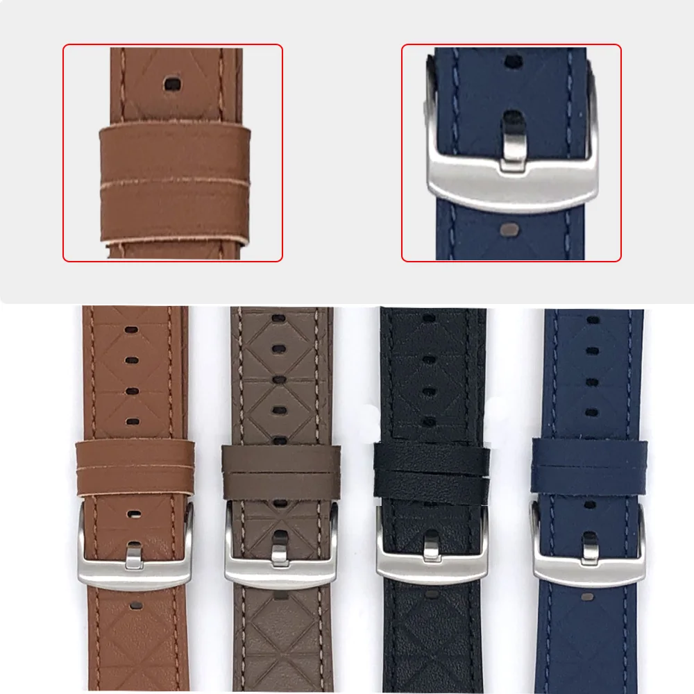 Cinturino per orologio in pelle artificiale per Samsung Galaxy 8 40mm 44mm Regalo di festa da uomo Galaxy 8 Classic 46mm Cinturino di ricambio