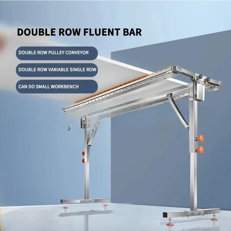 Wood Cutting Bracket With Roller Folding Adjustable Height Double Row Transport Pulley Saw Table Transport Support Frame