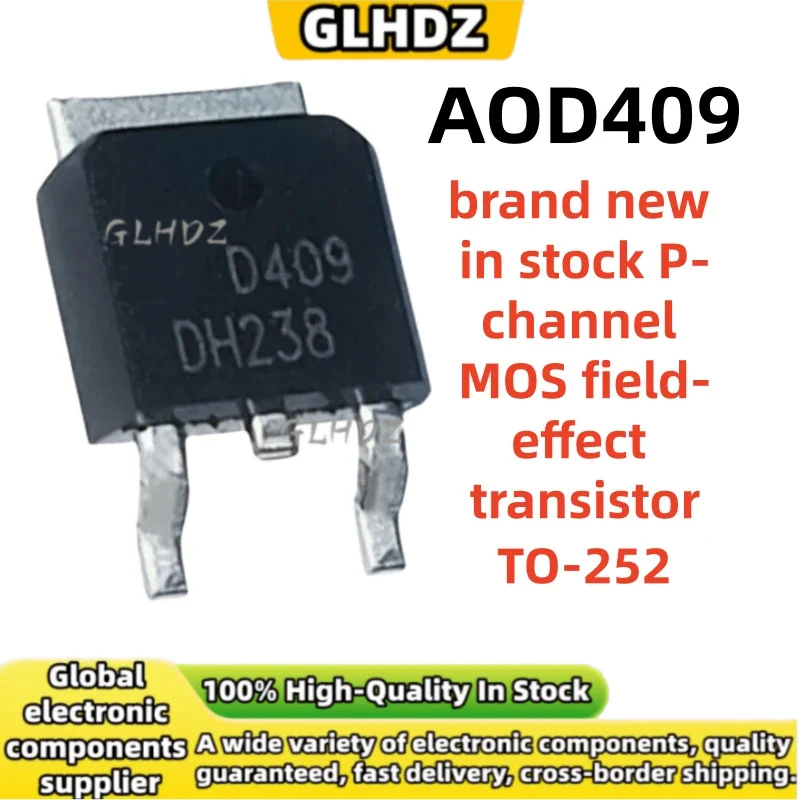 original 10-40units AOD409 brand new in stock P-channel MOS field-effect transistor TO-252