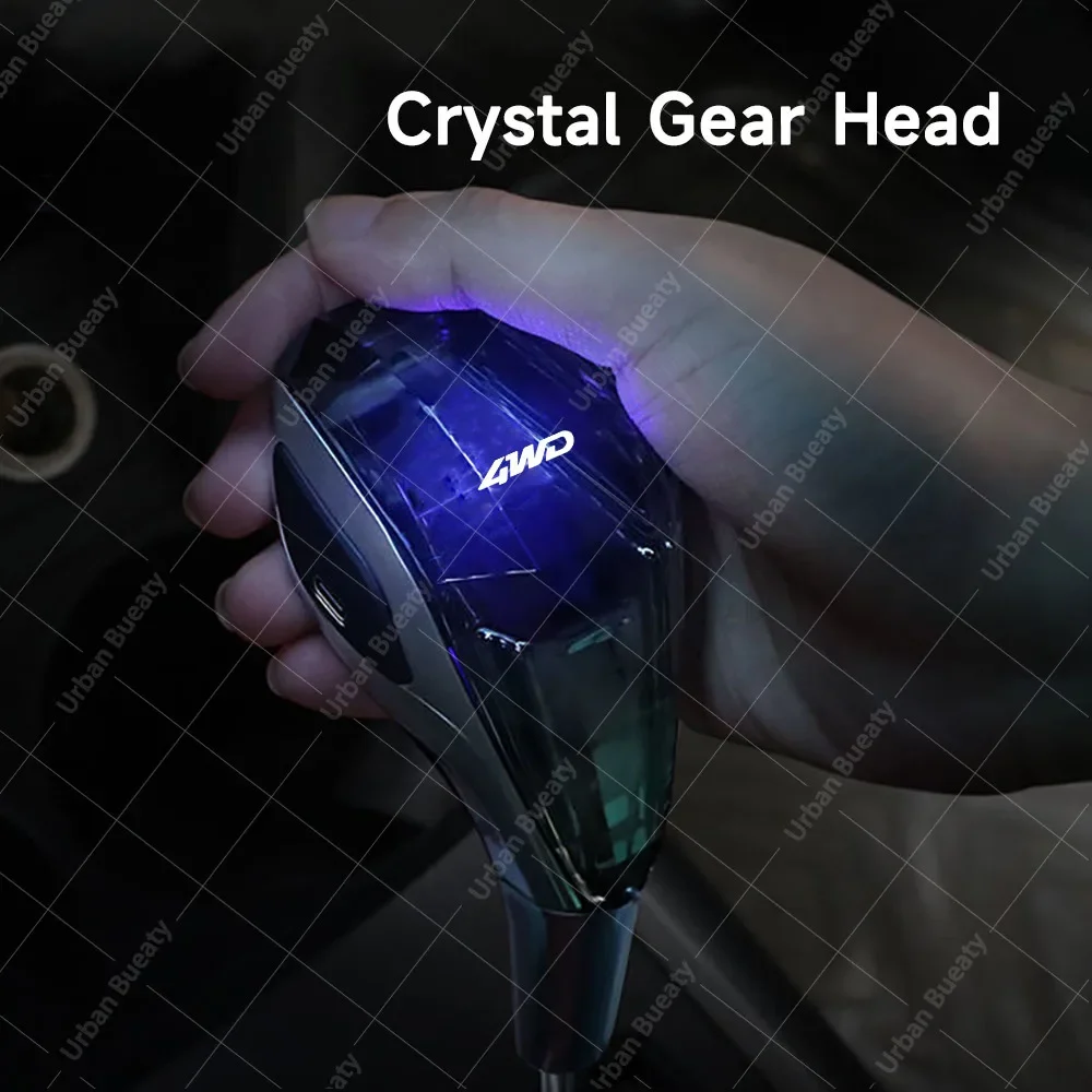 Car Universal Crystal Handle Gear Shift Knob Gear Head with LED For Isuzu 4WD Amigo Ascender Axiom Crosswind DMAX D-Max-4X4 MU-X