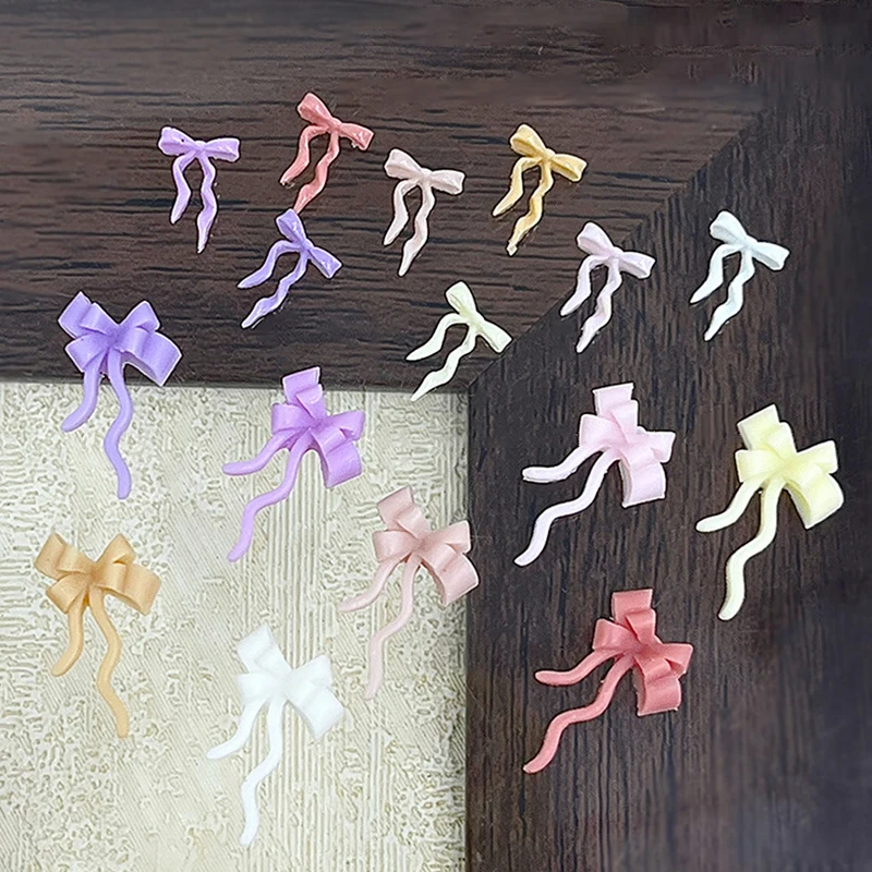 50 قطعة معكرون صغير اللون الانحناء مسمار الفن زينة ثلاثية الأبعاد الحلو الحد الأدنى العلاقات الراتنج مسمار السحر DIY بها بنفسك القرط مستلزمات الأظافر #1