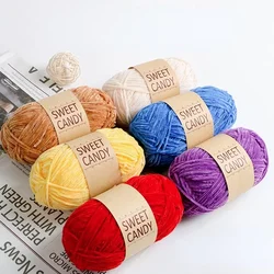 Chenille Wool Golden Velvet No.2 Edelweiss Hand Woven DIY Material Bag Crochet Doll Golden Velvet Fine Thread Group Crochet