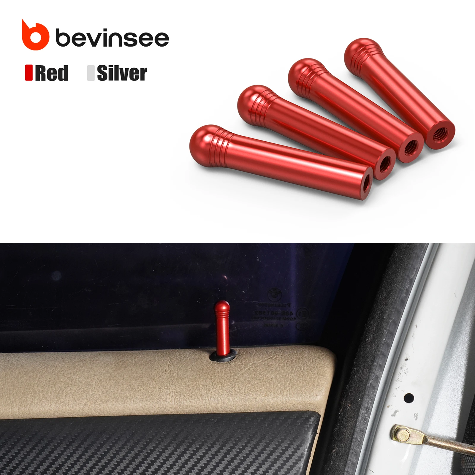 

Алюминиевая ручка замка двери автомобиля BEVINSEE для BMW E39 E60/E61 525i 528i 530i, E46 E90/E91/E92/E93 325i 328i 330i, X5 E53 E70, Z4 E85/E86