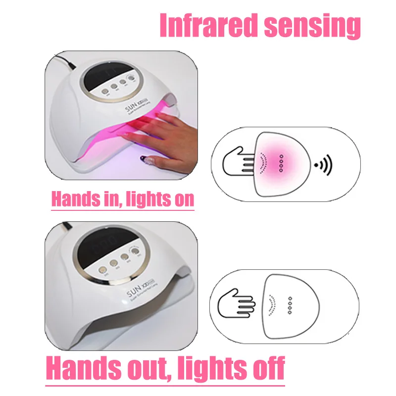 SUN X20 MAX UV LED Nail Lamp Professional Nail Drying Lamp for Manicure 72 LEDs Gel Polish Drying Machine with Auto Infrared