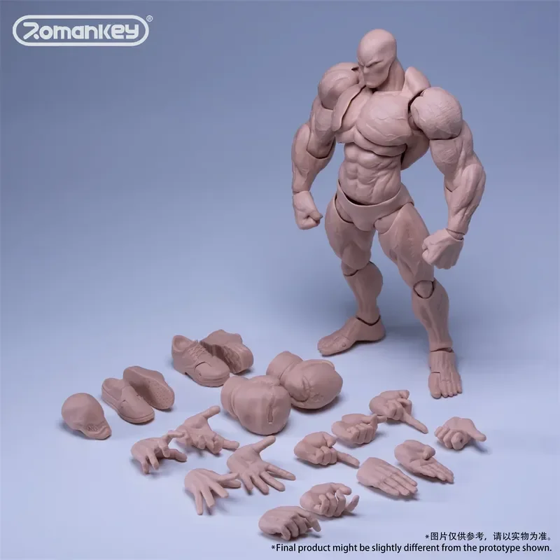 

1/12 Romankey UMS003 Scale Big Guy Super Flexible Joint Body 18cm Strong Muscle Male Soldier Action Figure Body Dolls Model ﻿