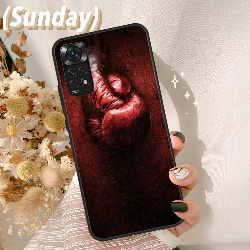 Boxing Gloves Case For Redmi Note 11 10 8 9 12 Pro Plus Note 12S 11S 10S 9S Cover For Redmi 12C 9C 10C 10A view 2