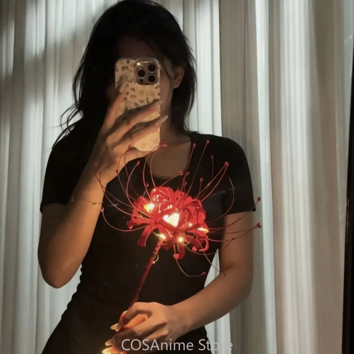 Phrolova Cosplay Wuthering Waves Game Cosplay Hand-made Red Magic Higanbana Prop Handmade Hand Props Xmas Hallowmas Gift